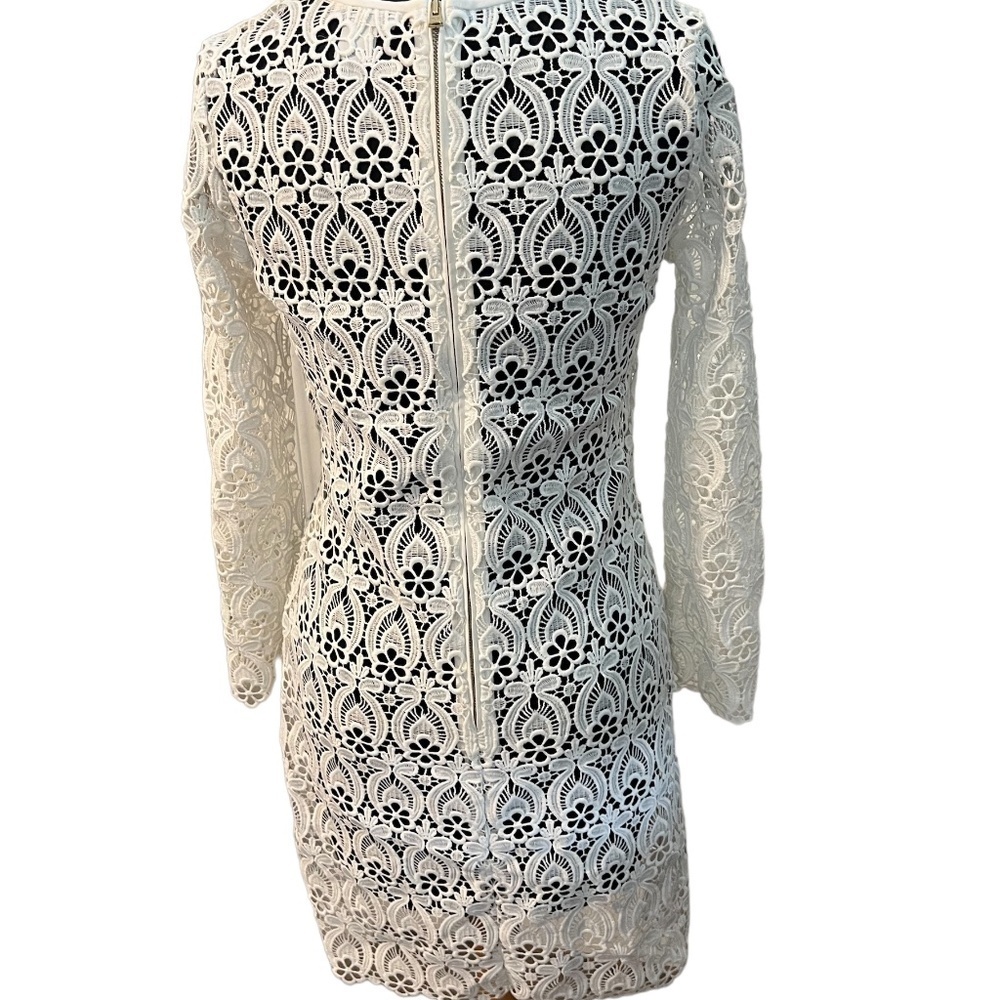 Club Monaco Women's‎ Long Sleeve White Fitted Sheath Dress, Size 0 - Picture 5 of 10